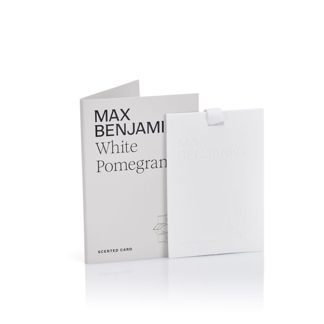 MAX BENJAMIN White Pomegranate Scented Card